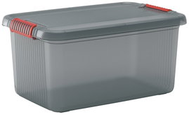 KIS 237047 Tárolódoboz K Latch Egymásra rakható (Sz x Ma x Mé) 590 x 280 x 390 mm Füstszürke, Átláts