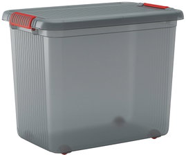 KIS 237491 Tárolódoboz K Latch Egymásra rakható (Sz x Ma x Mé) 590 x 450 x 390 mm Füstszürke, Átláts
