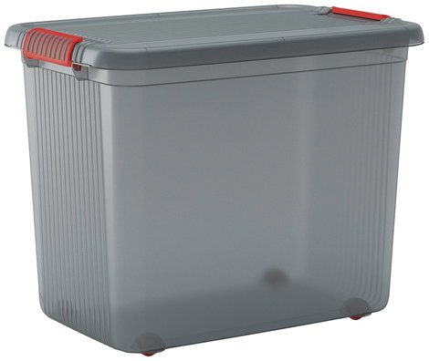 KIS 237491 Tárolódoboz K Latch Egymásra rakható (Sz x Ma x Mé) 590 x 450 x 390 mm Füstszürke, Átláts