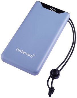 Intenso F10000 Powerbank 10000 mAh Quick Charge, Power Delivery LiPo USB-A, USB-C® Kék állapotjelző