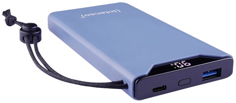 Intenso F10000 Powerbank 10000 mAh Quick Charge, Power Delivery LiPo USB-A, USB-C® Kék állapotjelző 2. kép