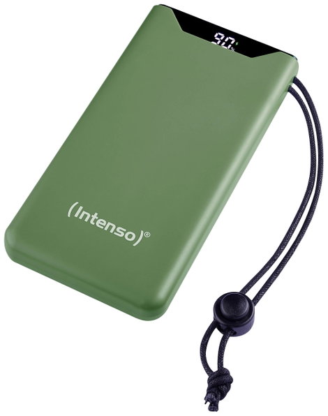 Intenso F10000 Powerbank 10000 mAh Quick Charge, Power Delivery LiPo USB-A, USB-C® Zöld állapotjelző