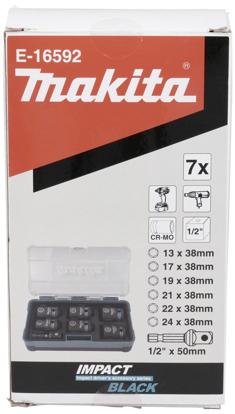 Makita Ütvefúró dugókulcs betét készlet 7 részes E-16592 2. kép