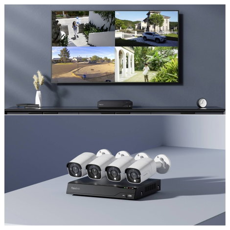 Reolink NVS8-8MB4 LAN IP-Megfigyelő kamera készlet8 csatornás4 db kamerával3840 x 2160 pixel 2. kép
