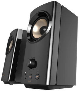 Creative T60 2.0 2.0 Számítógép hangszóró Bluetooth™, Vezetékes, Digitális 60 W Fekete