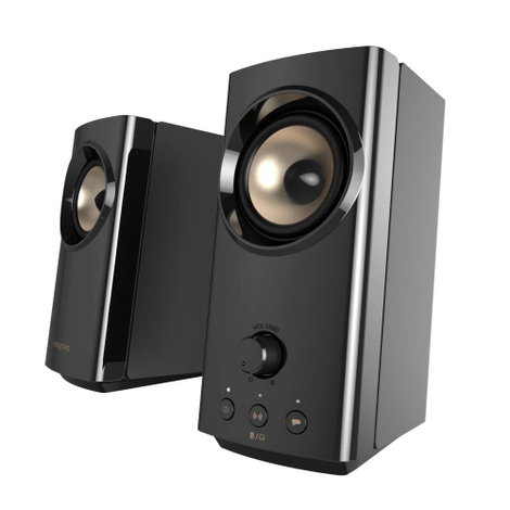 Creative T60 2.0 2.0 Számítógép hangszóró Bluetooth™, Vezetékes, Digitális 60 W Fekete 4. kép