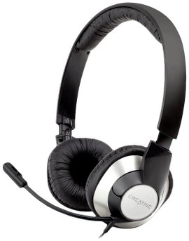 Creative HS-720 V2 On Ear headset Vezetékes Stereo Fekete, Ezüst Hangerő szabályozás, Mikrofon némít