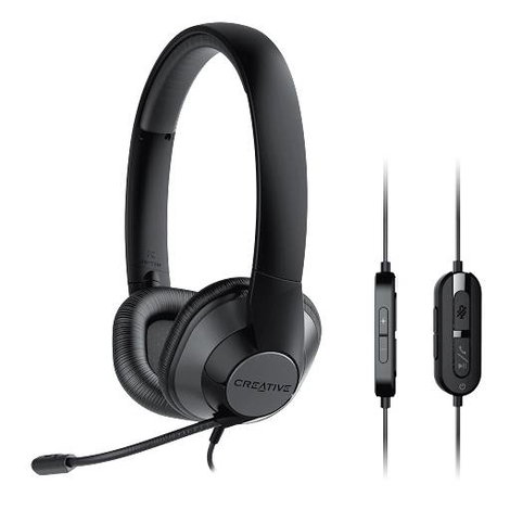 Creative HS-720 V2 On Ear headset Vezetékes Stereo Fekete, Ezüst Hangerő szabályozás, Mikrofon némít 4. kép