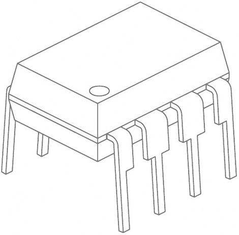 PIC processzor, ház típus: PDIP-8, Microchip Technology PIC12F508-I/P 2. kép