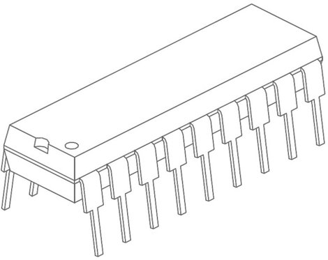 PIC processzor, ház típus: PDIP-18, Microchip Technology PIC16F54-I/P 2. kép