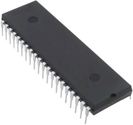 PIC processzor, ház típus: PDIP-40, Microchip Technology PIC16F877A-I/P