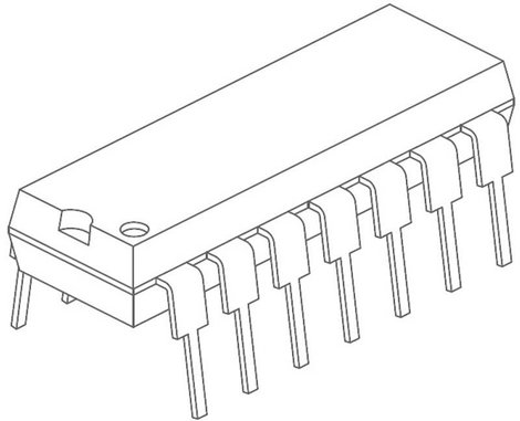 PIC processzor, ház típus: PDIP-14, Microchip Technology PIC16F676-I/P 2. kép