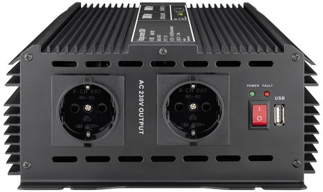 Goobay Inverter SPW IT 3000 W 12 V/DC - 230 V/AC, 5 V/DC 2. kép