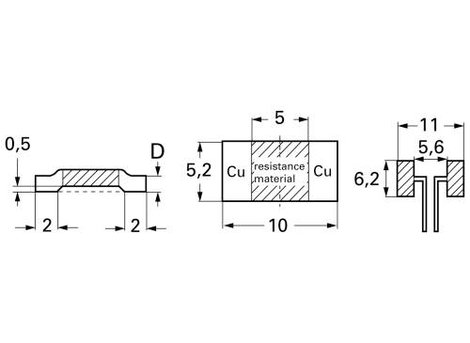 Isabellenhütte BVS-M-R001-1.0 BVS-M-R001-1.0 SMD ellenállás 1 mΩ SMD #####3920 4 W 1 % 50 ppm/K 1 db 2. kép