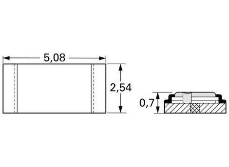 Isabellenhütte SMP-R010-1.0 SMP-R010-1.0 SMD ellenállás 10 mΩ SMD 2010 2 W 1 % 50 ppm/K 1 db 2. kép