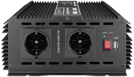 Goobay Inverter SPW IT 2000 W 12 V/DC - 230 V/AC, 5 V/DC 2. kép