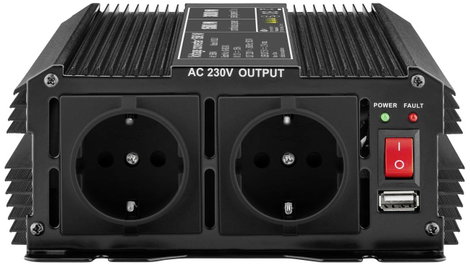 Goobay Inverter SPW IT 1500 W 12 V/DC - 230 V/AC, 5 V/DC 2. kép