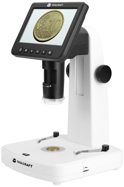 TOOLCRAFT TO-9076404 LCD digitális mikroszkóp polarizátorral 300 x Beeső fény, Átvilágítás 2. kép