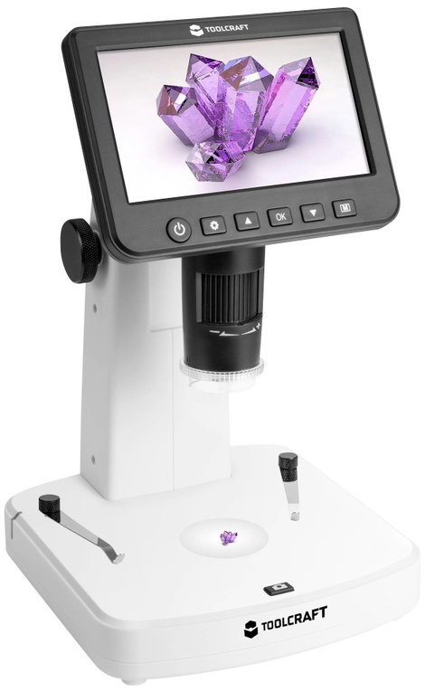 TOOLCRAFT TO-9076404 LCD digitális mikroszkóp polarizátorral 300 x Beeső fény, Átvilágítás 5. kép