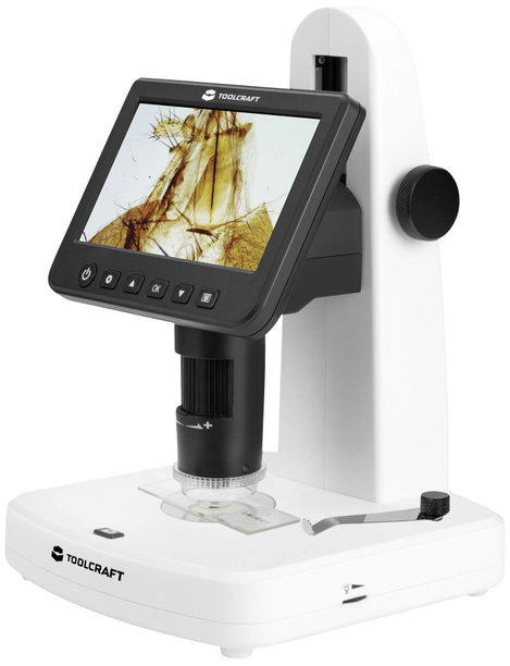 TOOLCRAFT TO-9076404 LCD digitális mikroszkóp polarizátorral 300 x Beeső fény, Átvilágítás 7. kép