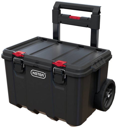 KETER 250927 Stack n Roll Szerszámos láda tartalom nélkül Fekete 2. kép