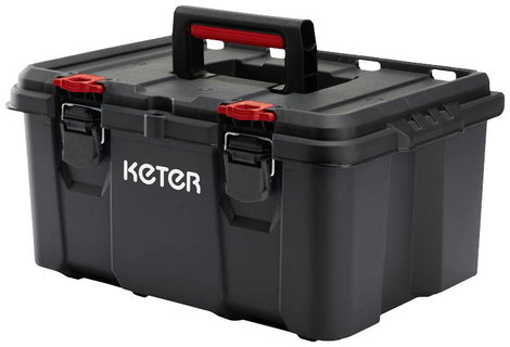 KETER 250927 Stack n Roll Szerszámos láda tartalom nélkül Fekete 3. kép