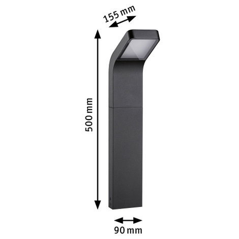 Paulmann 94746 Kulma Poller anthrazit Útmegvilágítás LED 7.5 W Antracit 3. kép