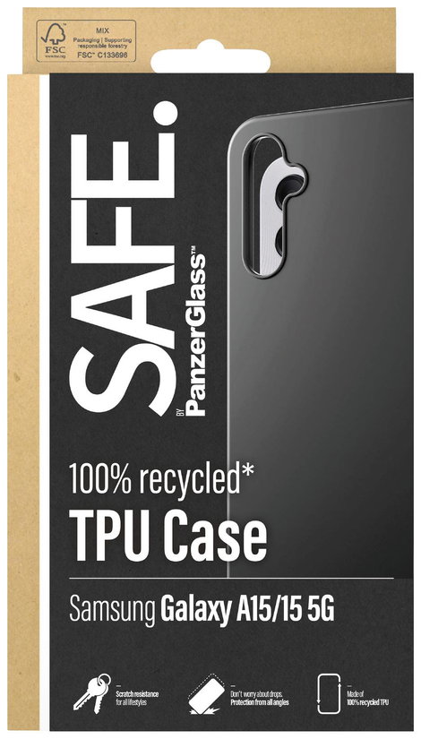 PanzerGlass TPU Hátlap Samsung Galaxy A15, Galaxy A15 5G Fekete 4. kép