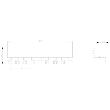 Siemens 3RV1915-1BB Gyűjtősín 1 db 2. kép