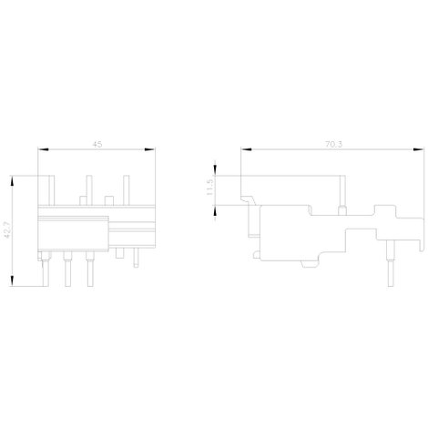 Siemens 3RA1921-1DA00 Összekötő építőelem 1 db (Sz x Ma x Mé) 45 x 42.7 x 70.3 mm 2. kép