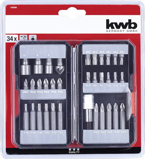 kwb 108800 Bit készlet 34 részes 2. kép