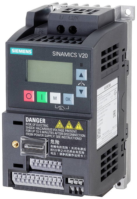 Siemens Frekvencia átalakító 6SL3210-5BB11-2BV1 0.12 kW 200 V, 240 V