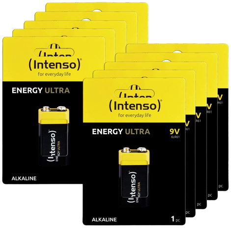 Intenso 7501451MP 9V-os elem Alkáli mangán 560 mAh 9 V 10 db 2. kép