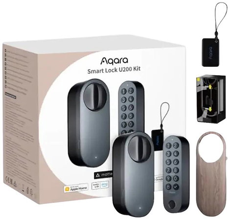Aqara Kódbillentyűzet, Ajtózár meghajtó EL-D02D Fekete Apple HomeKit