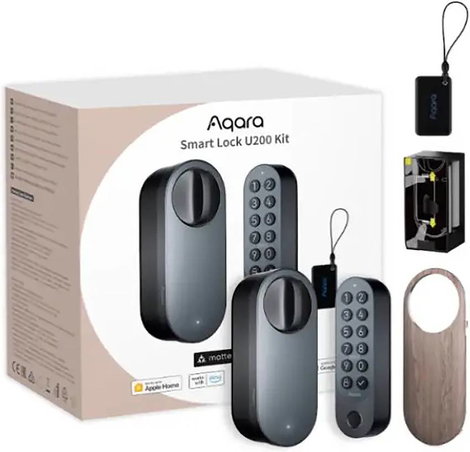 Aqara Kódbillentyűzet, Ajtózár meghajtó EL-D02D Fekete Apple HomeKit 2. kép