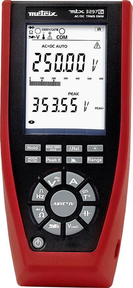 Metrix MTX 3297Ex Kézi multiméter digitális EX védelem CAT III 1000 V, CAT IV 600 V Kijelző (digitek