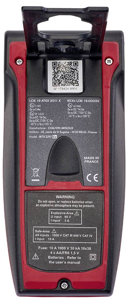 Metrix MTX 3297Ex Kézi multiméter digitális EX védelem CAT III 1000 V, CAT IV 600 V Kijelző (digitek 3. kép