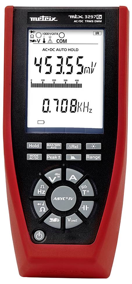 Metrix MTX 3297Ex Kézi multiméter digitális EX védelem CAT III 1000 V, CAT IV 600 V Kijelző (digitek 4. kép