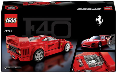LEGO® SPEED CHAMPIONS 76934 Ferrari F40 szuperautó 3. kép