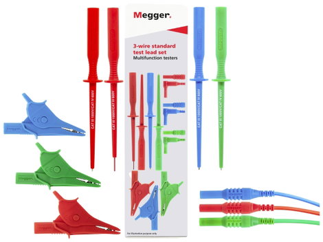 Megger 1014-291 3-adrige Mérővezeték 1 készlet 2. kép