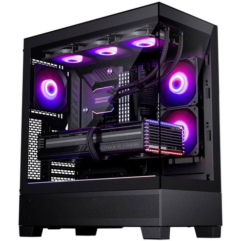 Phanteks Phanteks XT View Tempered Glass Windows, D-RGB - schwarz Midi torony Gaming doboz, Ház, Szá 2. kép