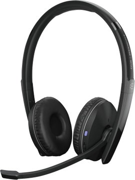 EPOS Telefon On Ear headset Bluetooth® Stereo Fekete Noise Cancelling Hangerő szabályozás, Mikrofon 
