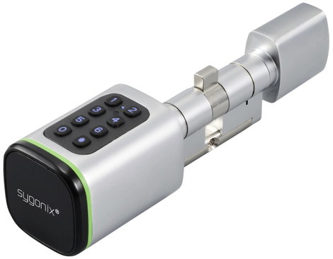 Sygonix SY-6121660 Biztonsági henger 3 V/DC Bluetoothra alkalmas, Megvilágított billentyűzettel