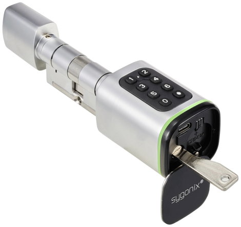 Sygonix SY-6121660 Biztonsági henger 3 V/DC Bluetoothra alkalmas, Megvilágított billentyűzettel 5. kép