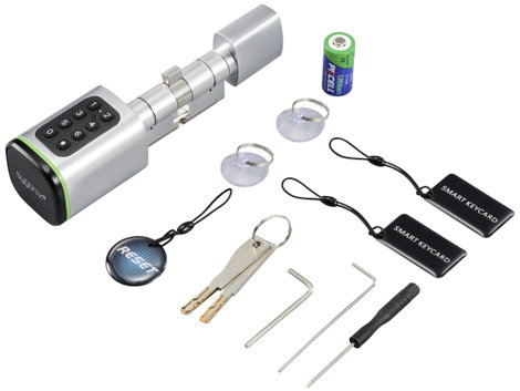 Sygonix SY-6121660 Biztonsági henger 3 V/DC Bluetoothra alkalmas, Megvilágított billentyűzettel 6. kép