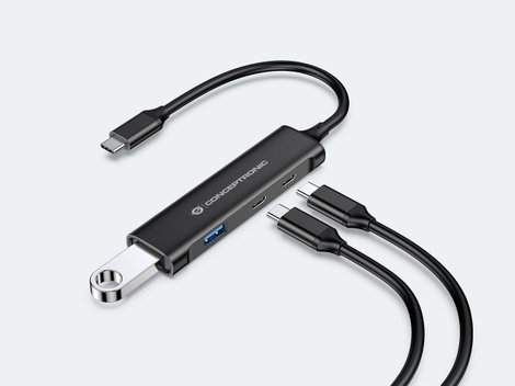 Conceptronic HUBBIES12B 4 port USB-C® (USB 3.1) Multiport hub Fekete 6. kép