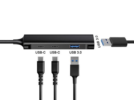 Conceptronic HUBBIES12B 4 port USB-C® (USB 3.1) Multiport hub Fekete 8. kép
