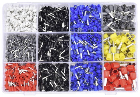 TRU COMPONENTS TC-12888372 Érvéghüvely készlet 0.5 mm², 0.75 mm², 1 mm², 1.5 mm², 2.5 mm², 4 mm², 6 3. kép