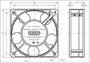 Nagyteljesítményű axiális ventilátor 230 V/AC 178 m³/h 120 x 120 x 38 mm SEPA KA1238XA2BMT 2. bélyegkép