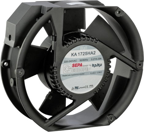 Axiális ventilátor 230 V/AC 340 m³/h 173 x 150 x 51 mm SEPA KA1725HA2BMT/Mg
